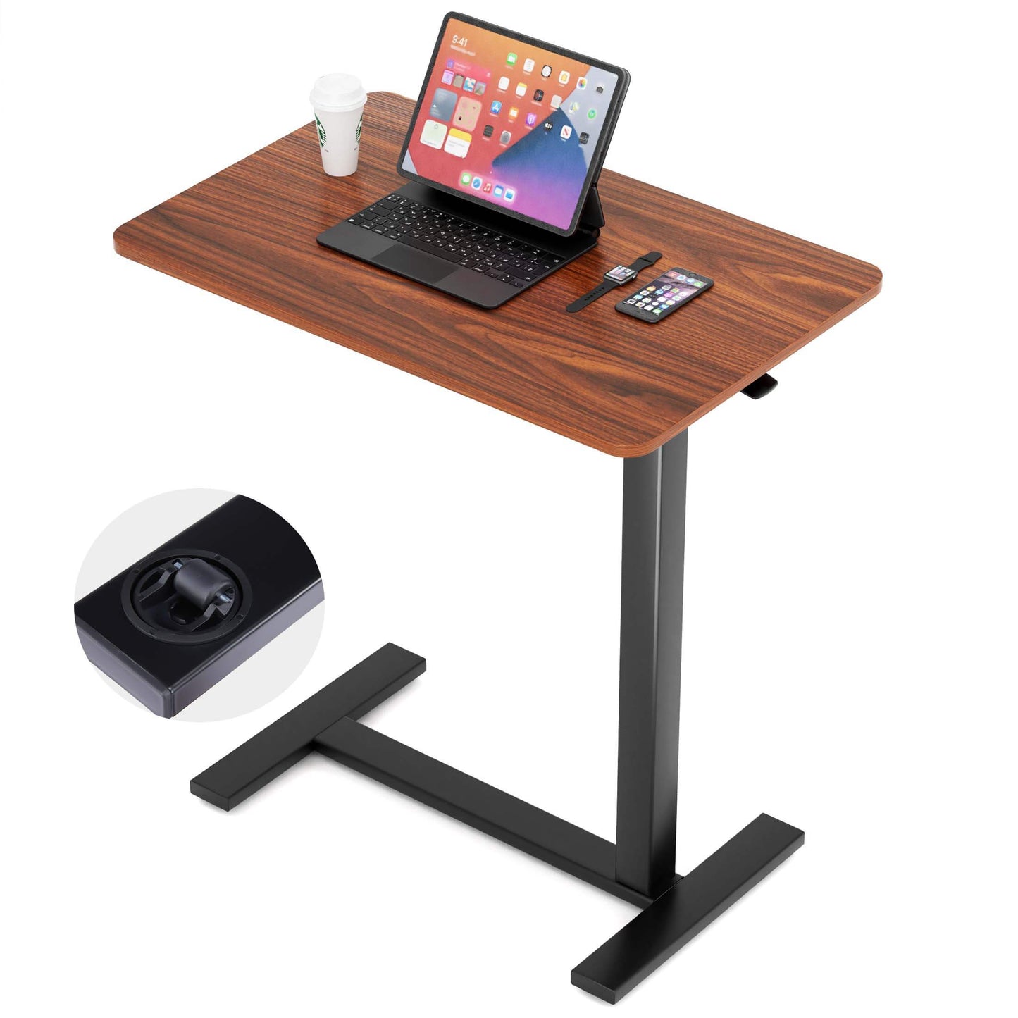 Adjustable bedside tables - on wheels, rolling laptop tables, mobile standing desks, hospital and home bed tables