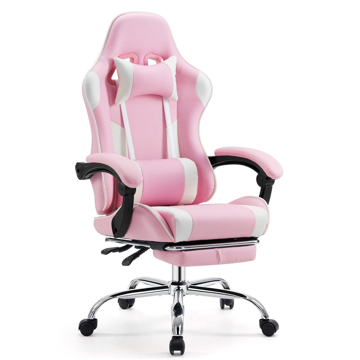 Gaming Chair Ergonomic Office Chair With Foot Rest, Big And Tall Executive Desk Chair With Lumbar Support, Padded Arms, Computer Chair For Home Office, Bedroom