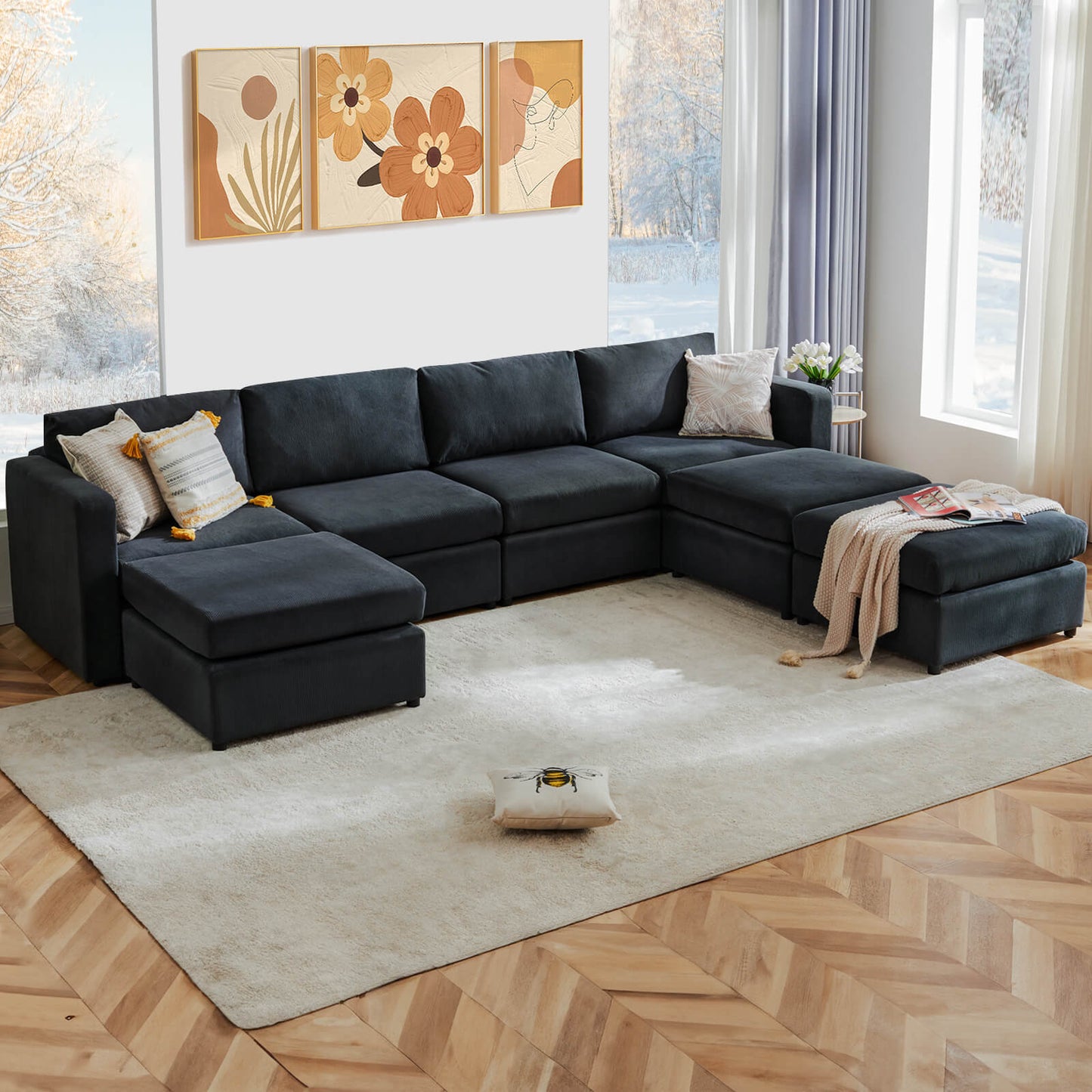 Convertible Sleeper Sofa Bed - Modular Sectional Sofa Set for Living Room, for office, living room, bedroom