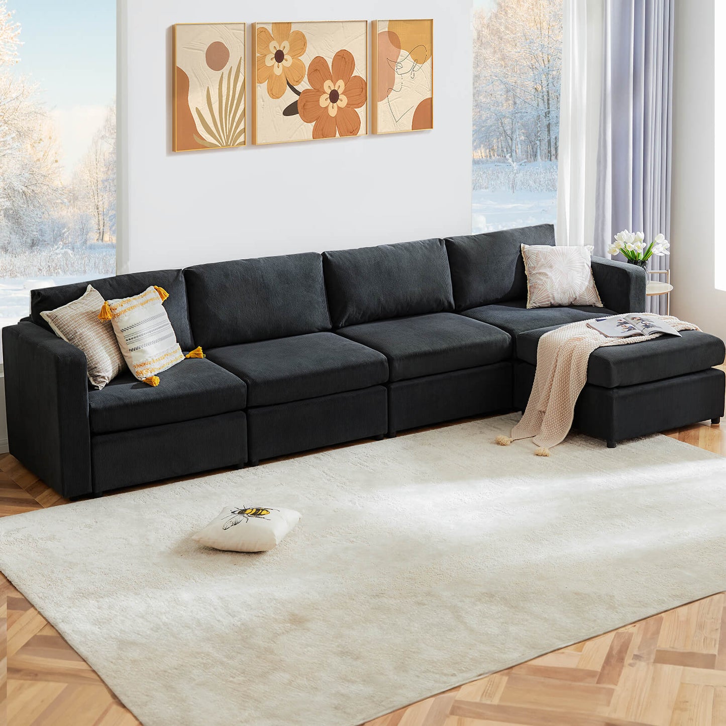 Convertible Sleeper Sofa Bed - Modular Sectional Sofa Set for Living Room, for office, living room, bedroom