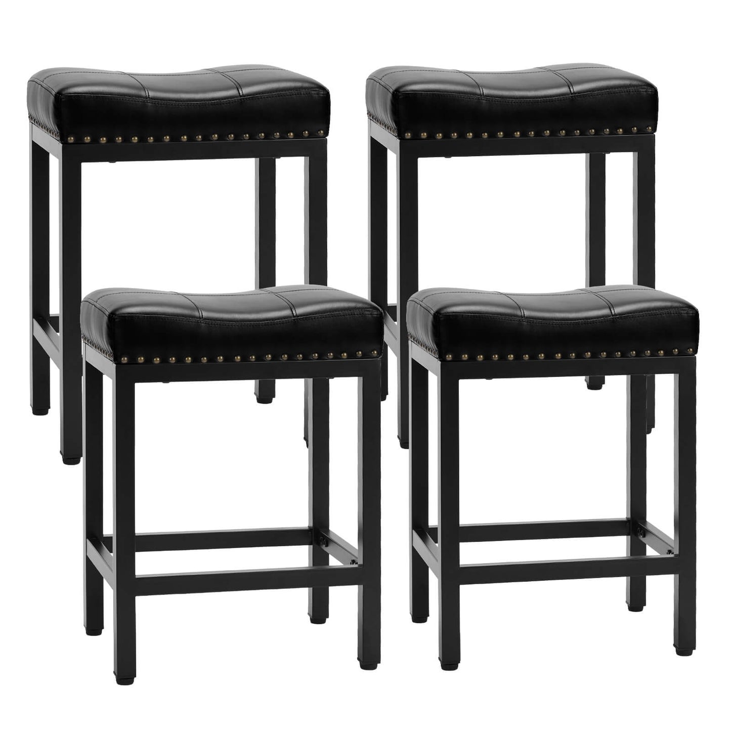 Saddle Bar Stool Kitchen Stools, Sturdy Steel Frame