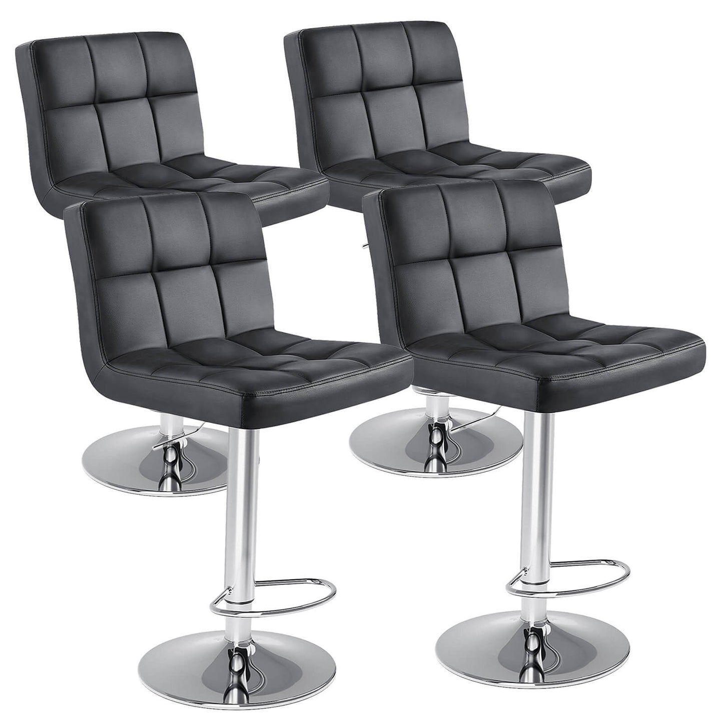 Bar Stool 2 Piece Set, Swivel Liftable Counter Stool, Simple with Backrest, Kitchen Bar Stools