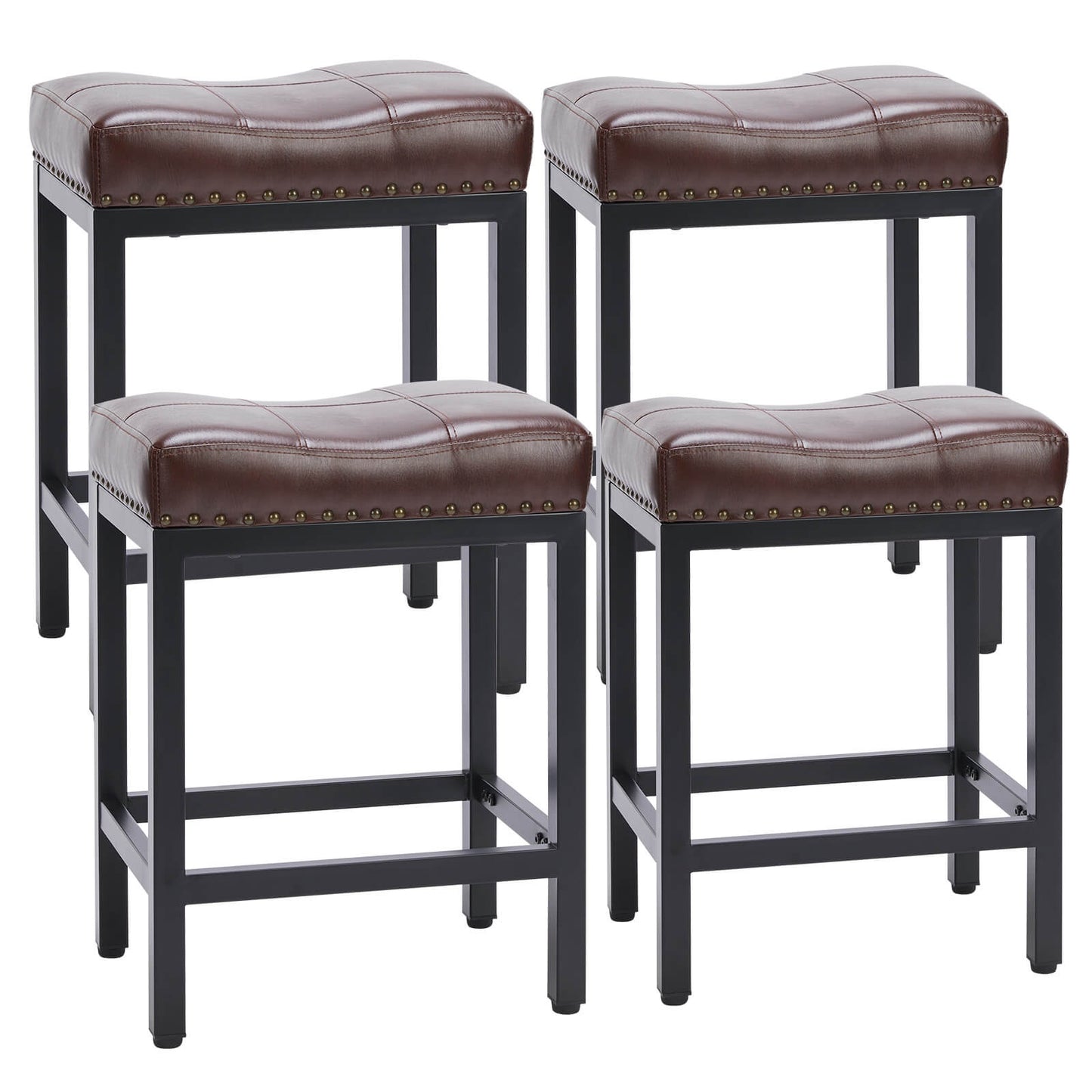 Saddle Bar Stool Kitchen Stools, Sturdy Steel Frame