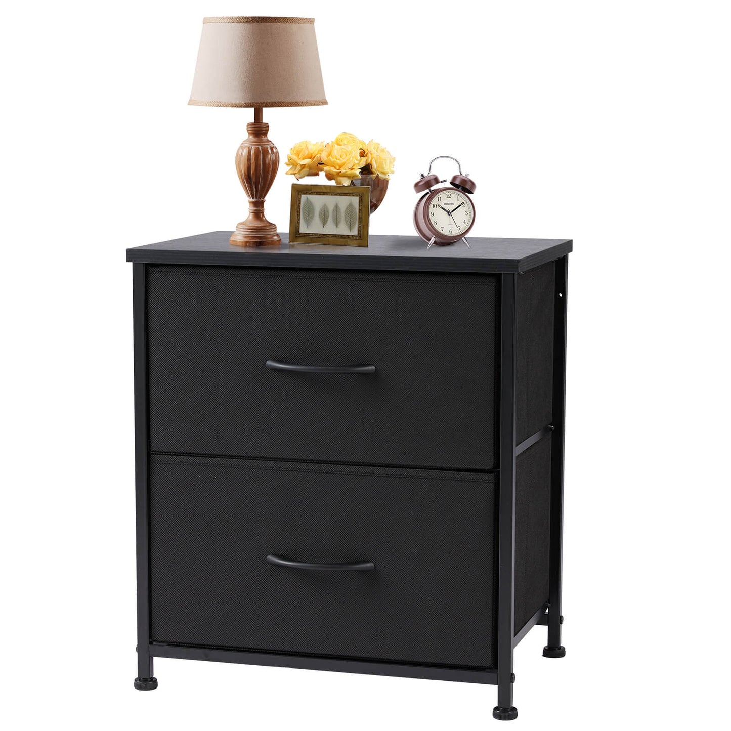 2 Piece Nightstand Set - 2 Storage Drawers, Bedside Furniture End Table, Suitable for Living Room, Bedroom, Closet