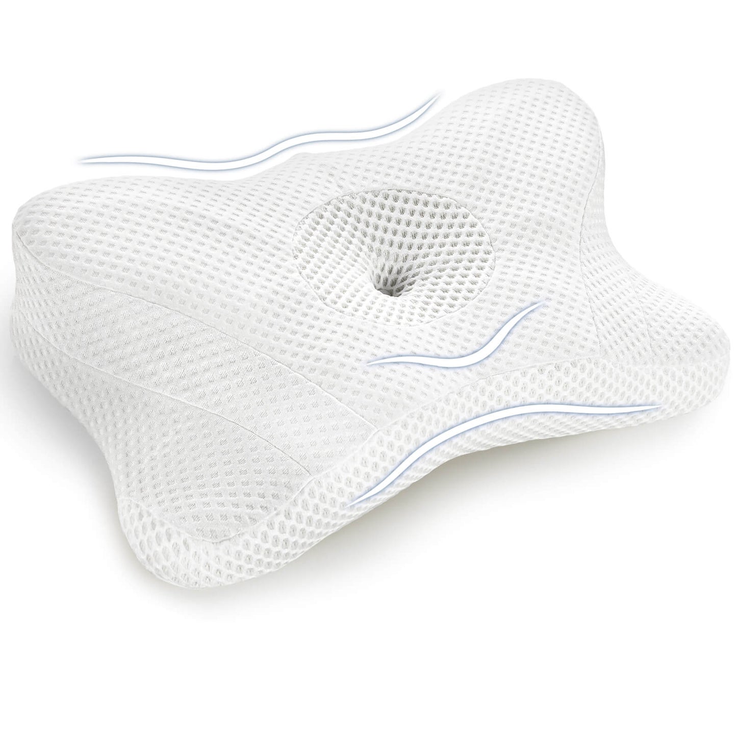 Cervical Neck Pillow-Memory Foam Ergonomic Contour Bed Pillows for Neck Pain Relief Cervical Neck Pillow Orthopedic Pillow for Improved Sleep Comfort and Support