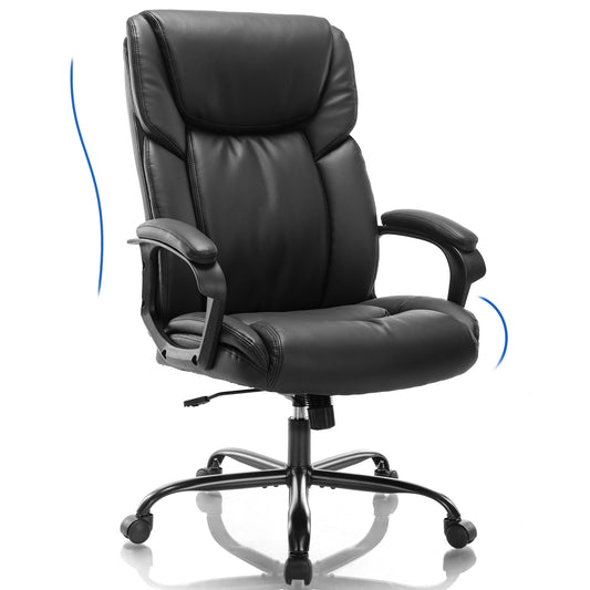 Executive Home Office Ergonomic Desk 360°Swivel Wheels