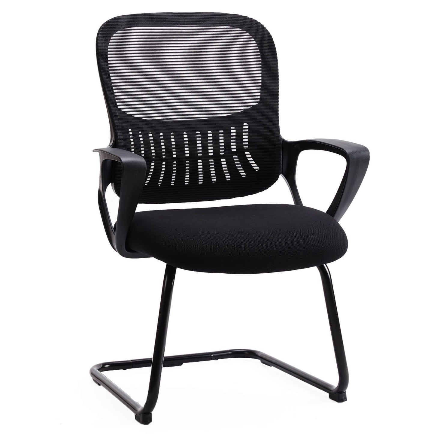 Ergonomic office chair - with storage basket, no wheels, breathable back, suitable for office, bedroom, living room.