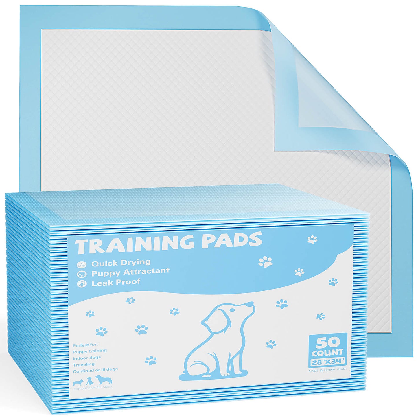 Ultra Absorbent Puppy Training Pads, Leak-Proof, Quick-Dry Surface, Perfect for Dog Pee