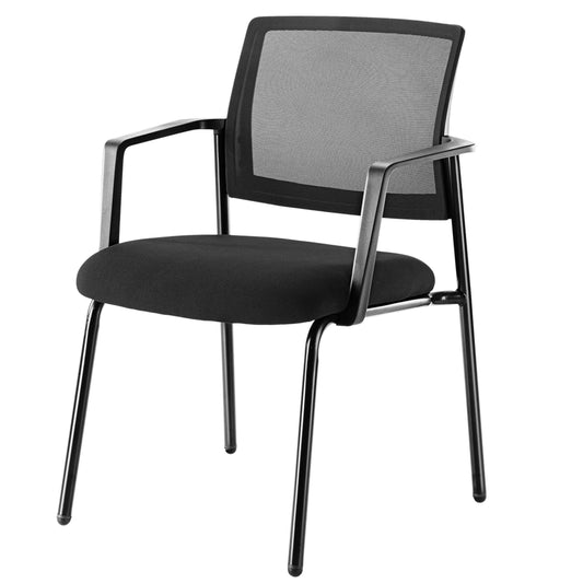 Mesh Back Arm Upholstered Fabric, Sturdy Metal Stacking Chairs, Easy to Use and Store, Outdoor and Indoor, for Home