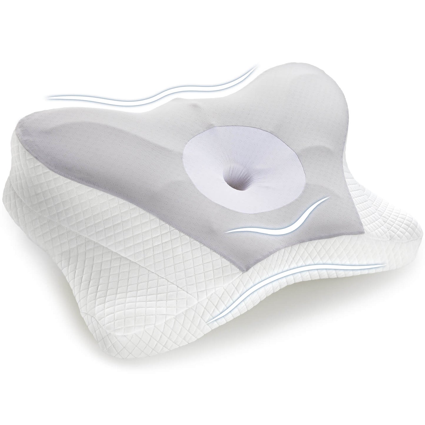 Cervical Neck Pillow-Memory Foam Ergonomic Contour Bed Pillows for Neck Pain Relief Cervical Neck Pillow Orthopedic Pillow for Improved Sleep Comfort and Support