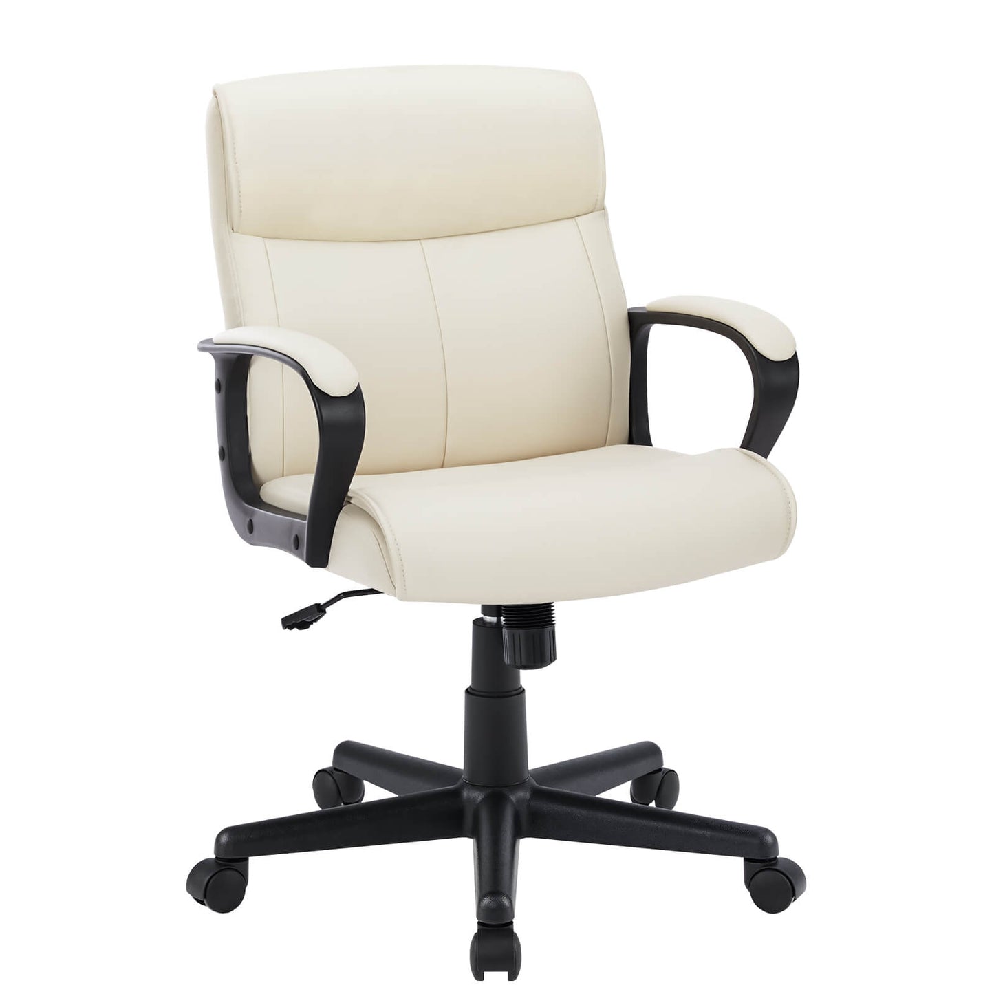 Adjustable Computer Desk Chair with Lumbar Support,Padded Armrest,Swivel Rolling