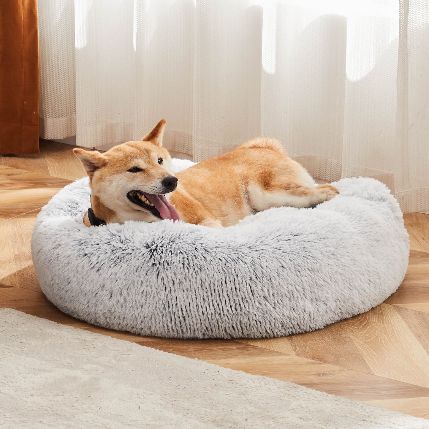 Dog Bed-Soft and Comfortable, Washable, Donut Shape, Multiple Sizes, Suitable for Cats and Dogs and Other Pets