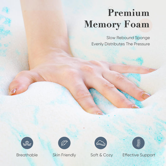 Gel Memory Foam Mattress Topper with Cooling Technology