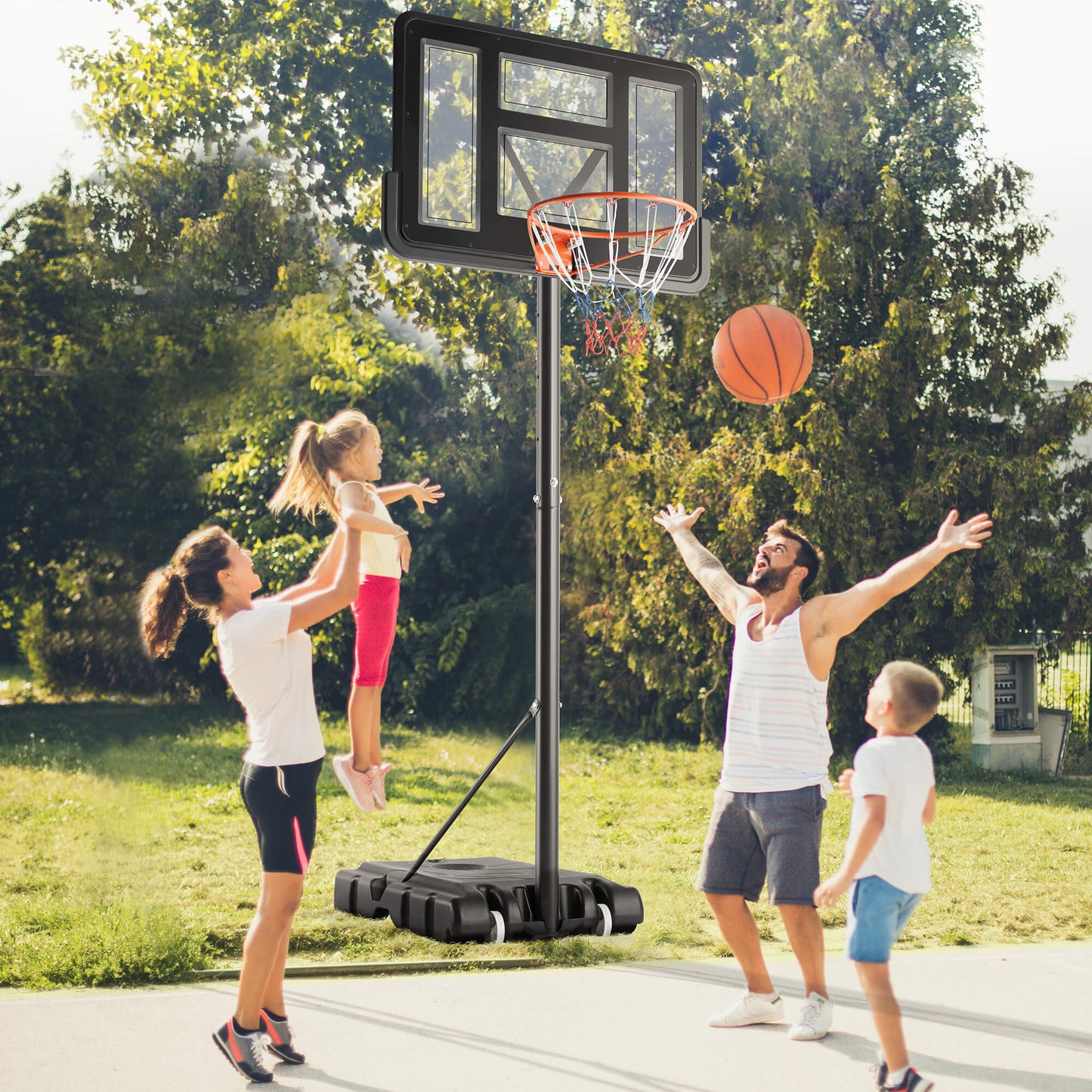 Portable Basketball Hoops - 4.2-10 ft Adjustable Height for Indoor, Outdoor, Swimming Pool, For Adults, Kids