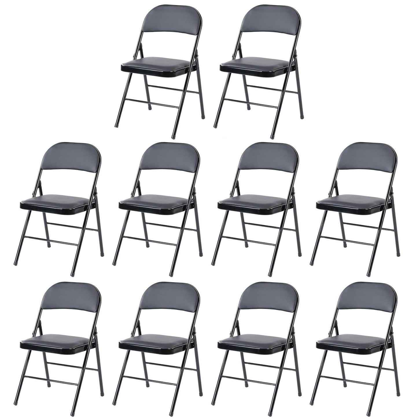 Genuine Leather Folding Chair - Soft and comfortable, easy to carry and store, suitable for events, weddings, parties, home, office