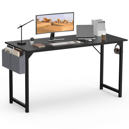 Computer Desk - 32/40/47/55/63 inch Student Kids Study Wooden Desk with Headphone Hook and Storage Bag for Bedroom, Living Room, Study Room