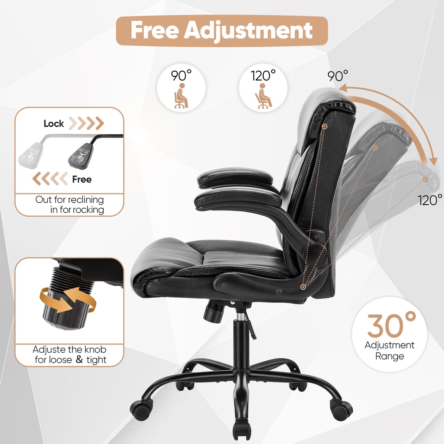 Ergonomic Mid Computer Executive Chair