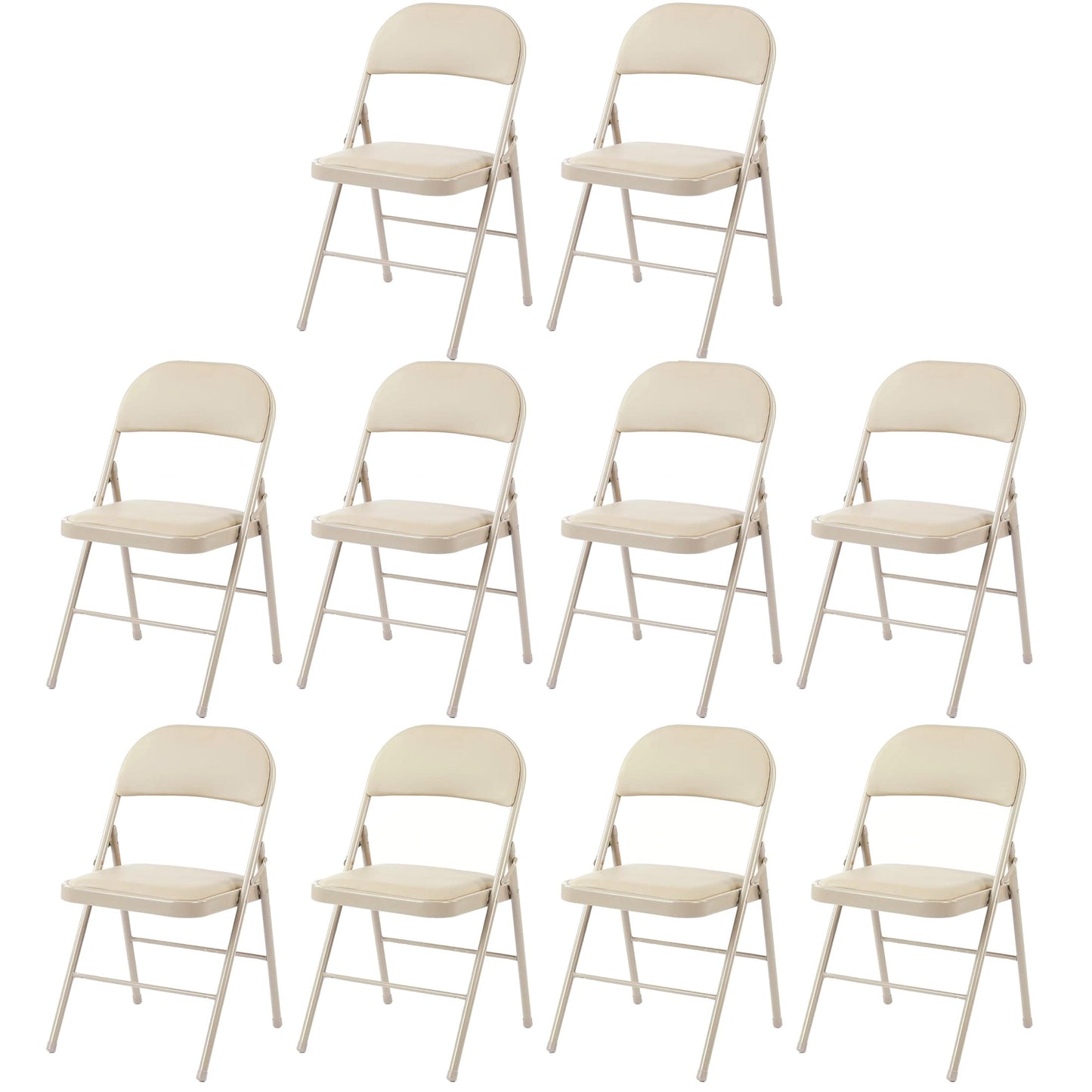 Genuine Leather Folding Chair - Soft and comfortable, easy to carry and store, suitable for events, weddings, parties, home, office