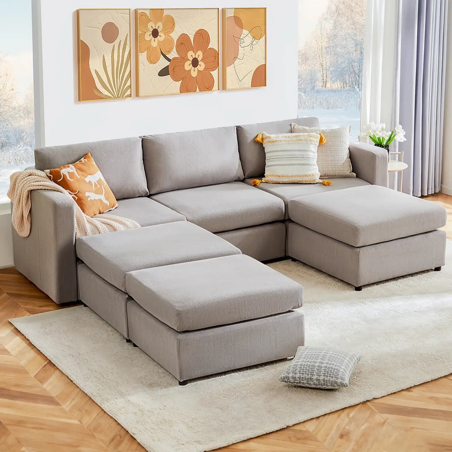 Convertible Sleeper Sofa Bed - Modular Sectional Sofa Set for Living Room, for office, living room, bedroom