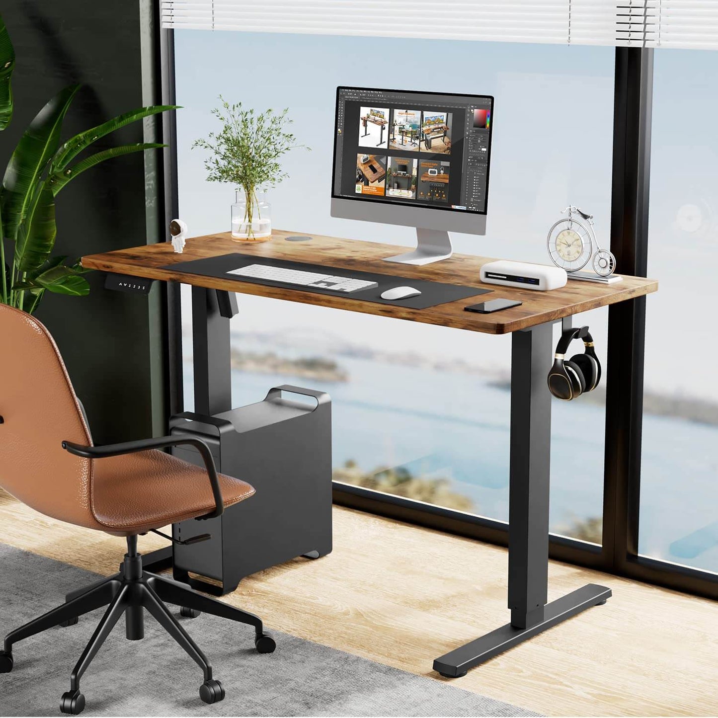 electric-adjustable-standing-desk#Color_Brown#Size_40'' x 24"