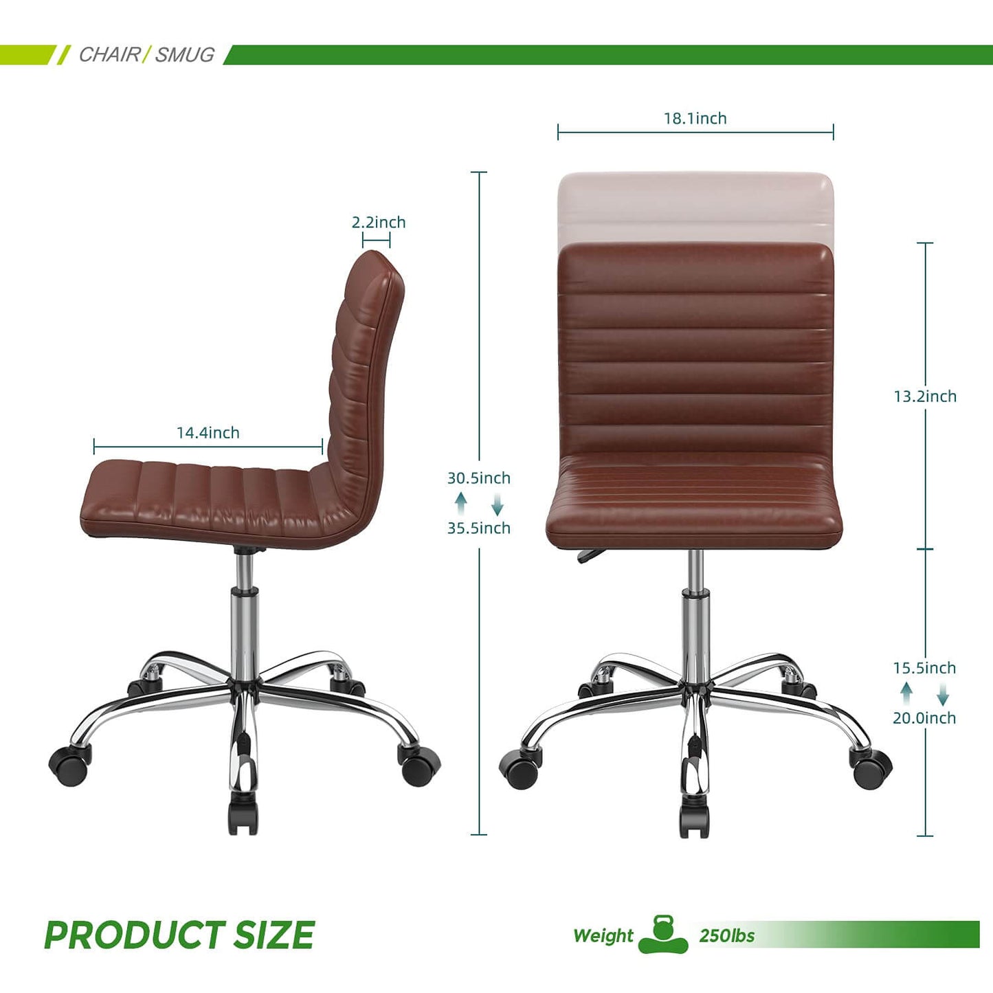 leather-swivel-office-chair-adjustable#Color_Brown