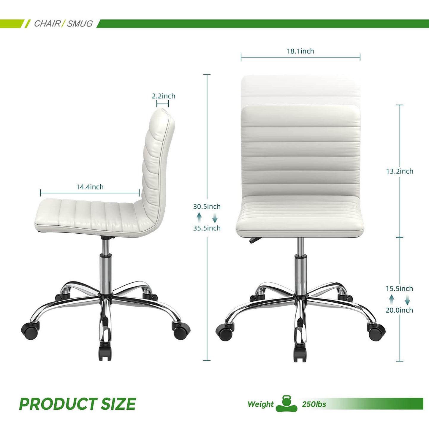 leather-swivel-office-chair-adjustable#Color_White