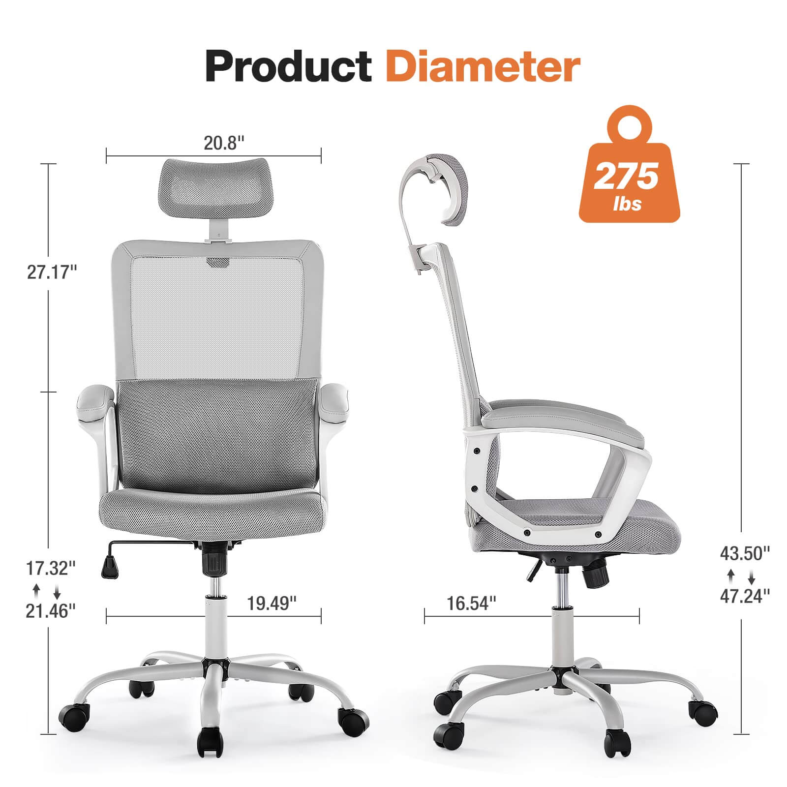 swivel-office-chair-adjustable#Color_Gray